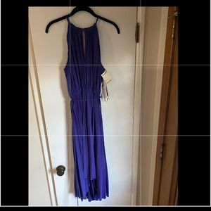 Maggy London Purple MIDI Halter Dress